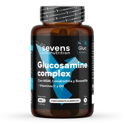 Glucosamina Con Condroitina, Msm Y Boswellia + Vitaminas C Y D3 De Sevens Nutrition. Cuidado De La Salud Articular.