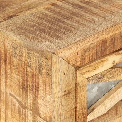 Mesa De Centro De Madera Maciza De Mango 110x50x38 Cm_3