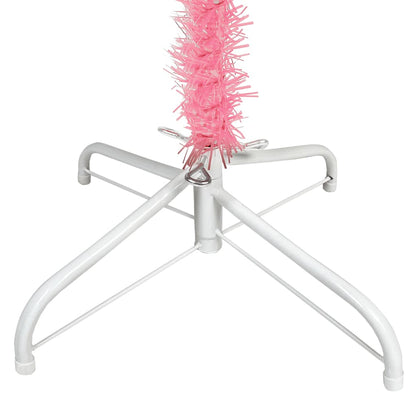 Vidaxl Árbol De Navidad Delgado Rosa 150 Cm_4