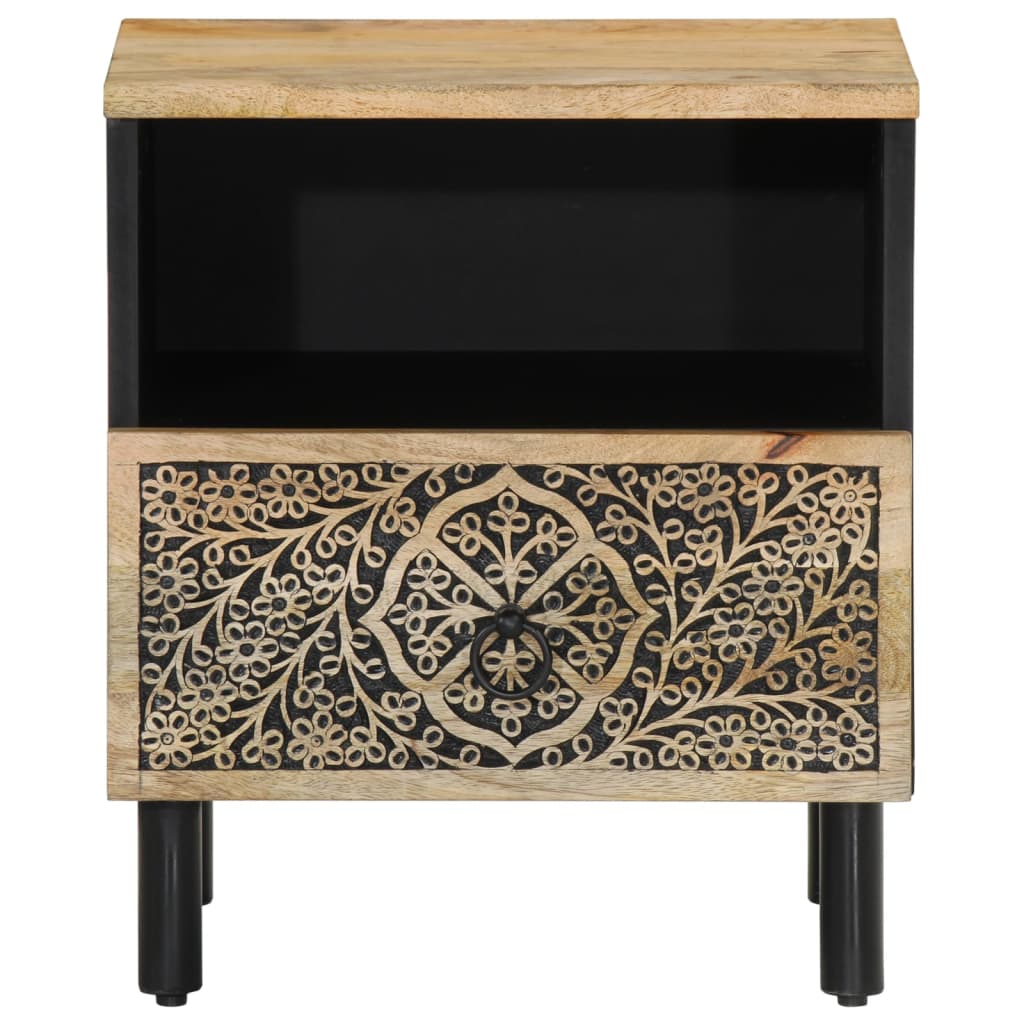 Mesitas De Noche 2 Uds Madera Maciza De Mango 40x33x46 Cm_4