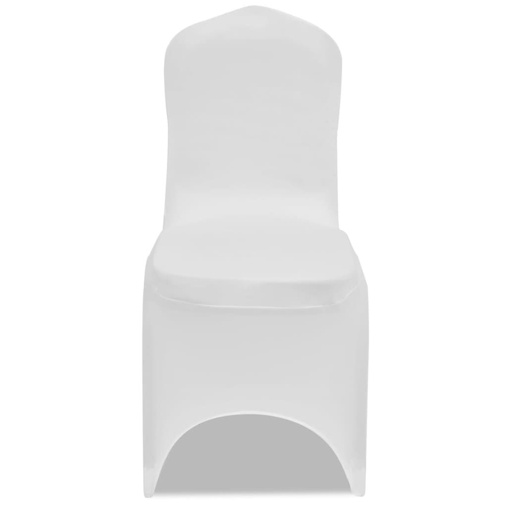 Vidaxl Funda De Silla Elástica 12 Unidades Blanca_4
