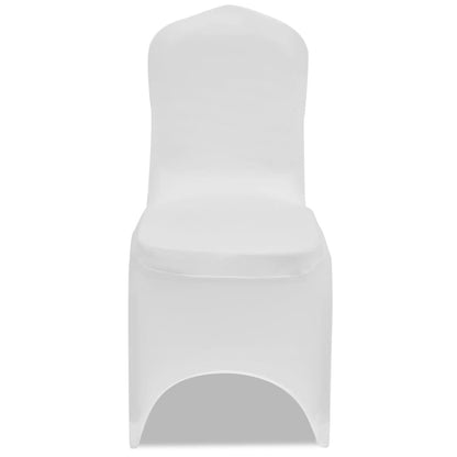 Vidaxl Funda De Silla Elástica 12 Unidades Blanca_4