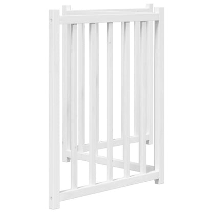 Vidaxl Puerta De Perros Plegable 3 Paneles Madera Abeto Blanco 150 Cm_4