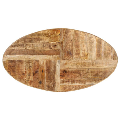 Mesa De Comedor De Madera De Mango Rugosa 160x90x75 Cm_1