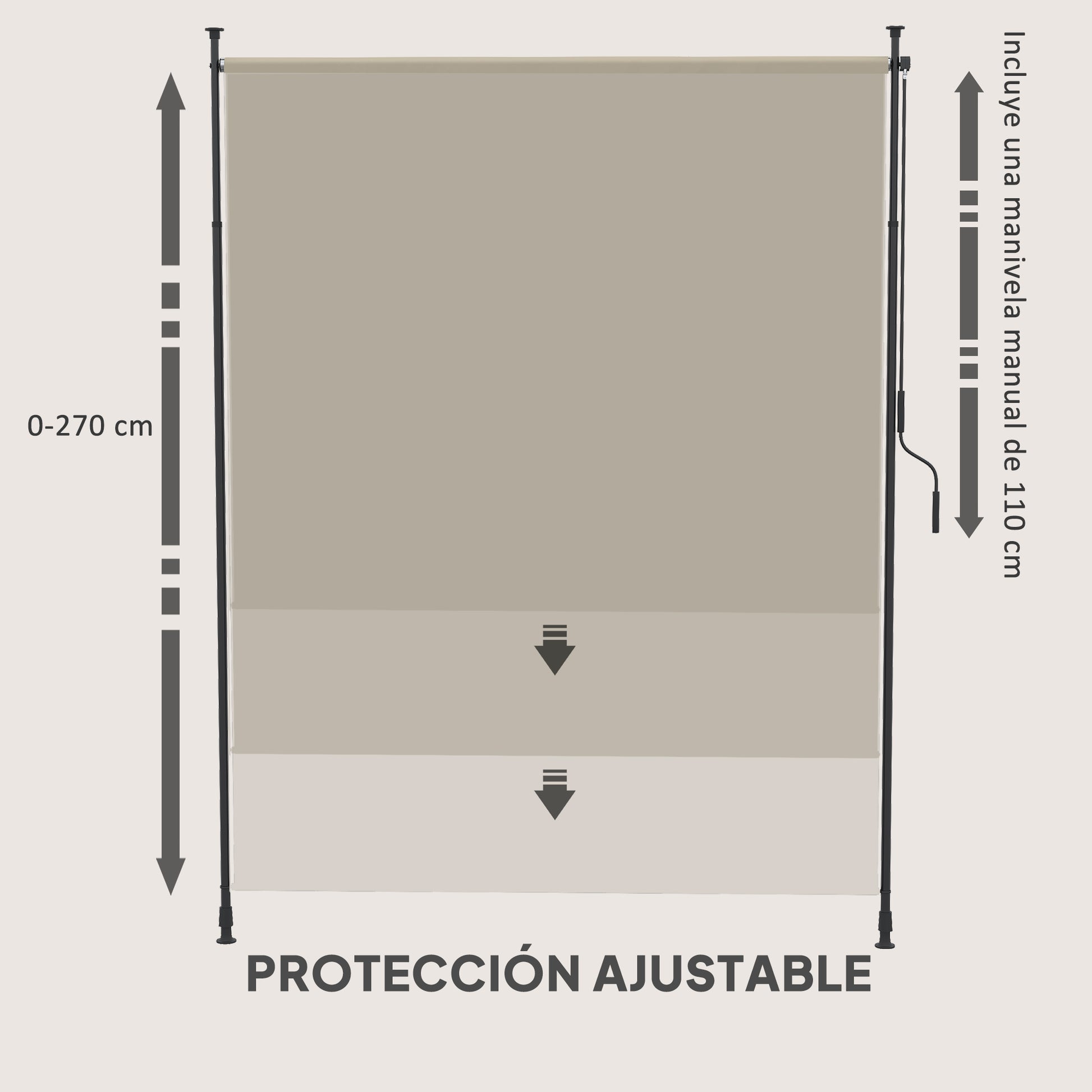 Outsunny Toldo Vertical Exterior 200x305 Cm_4