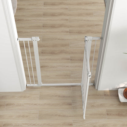 Pawhut Barrera De Seguridad Para Perros Con Ancho Ajustable 76-104 Cm Blanco_3
