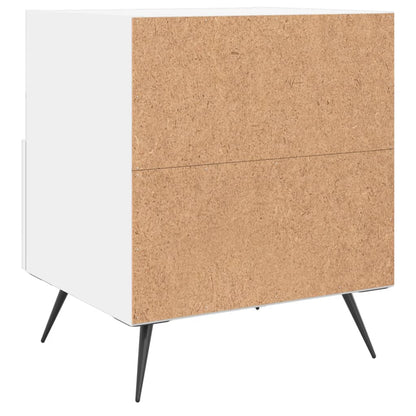 Mesita De Noche Madera De Ingeniería Blanco 40x35x47,5 Cm_4