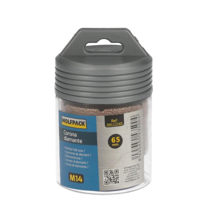 Corona Diamante Para Amoladora Ø 65 Mm. Conexión Rosca M14. Corte Seco_2