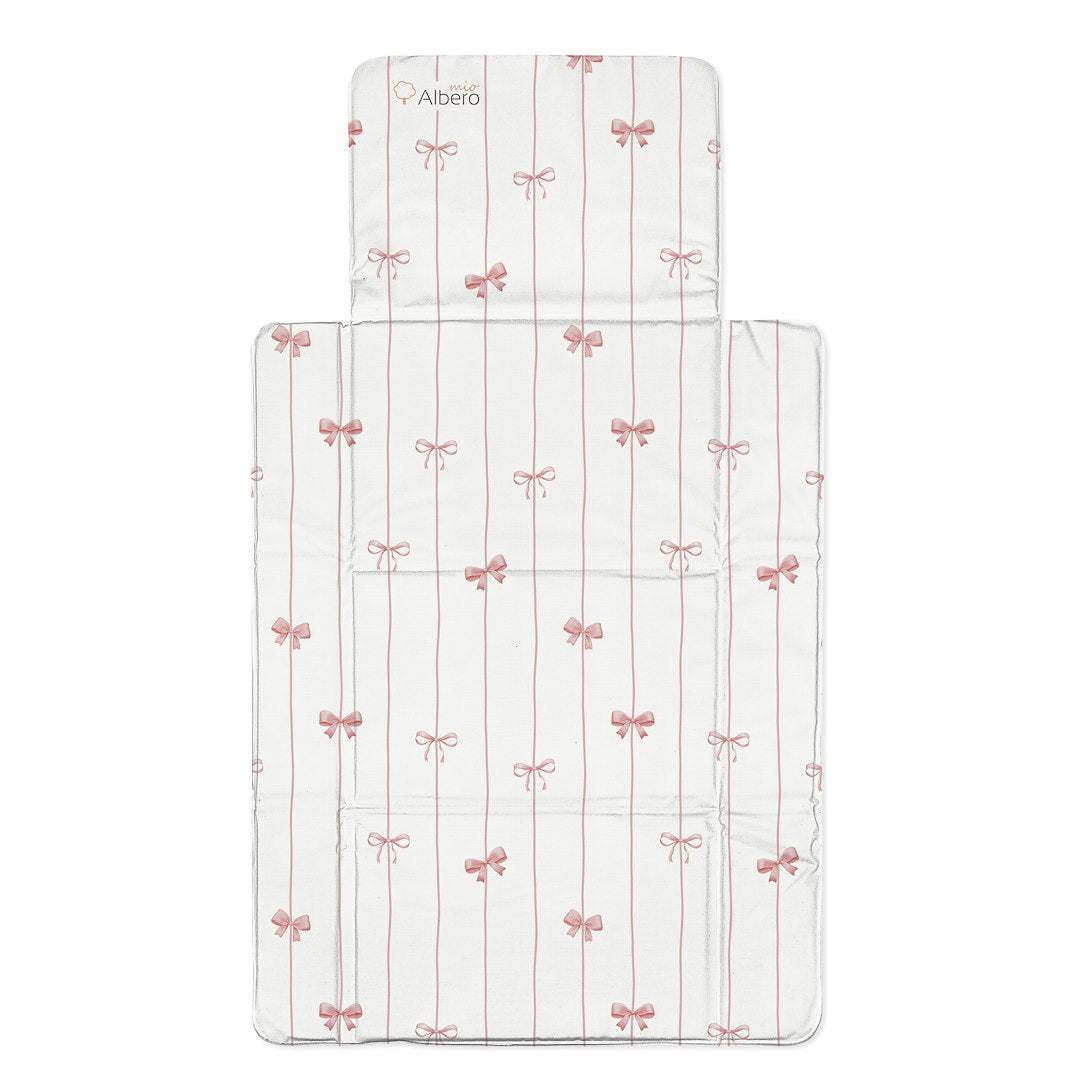 Cotton Color Cambiador Plegable De Viaje Plastificado Powder Bows_0