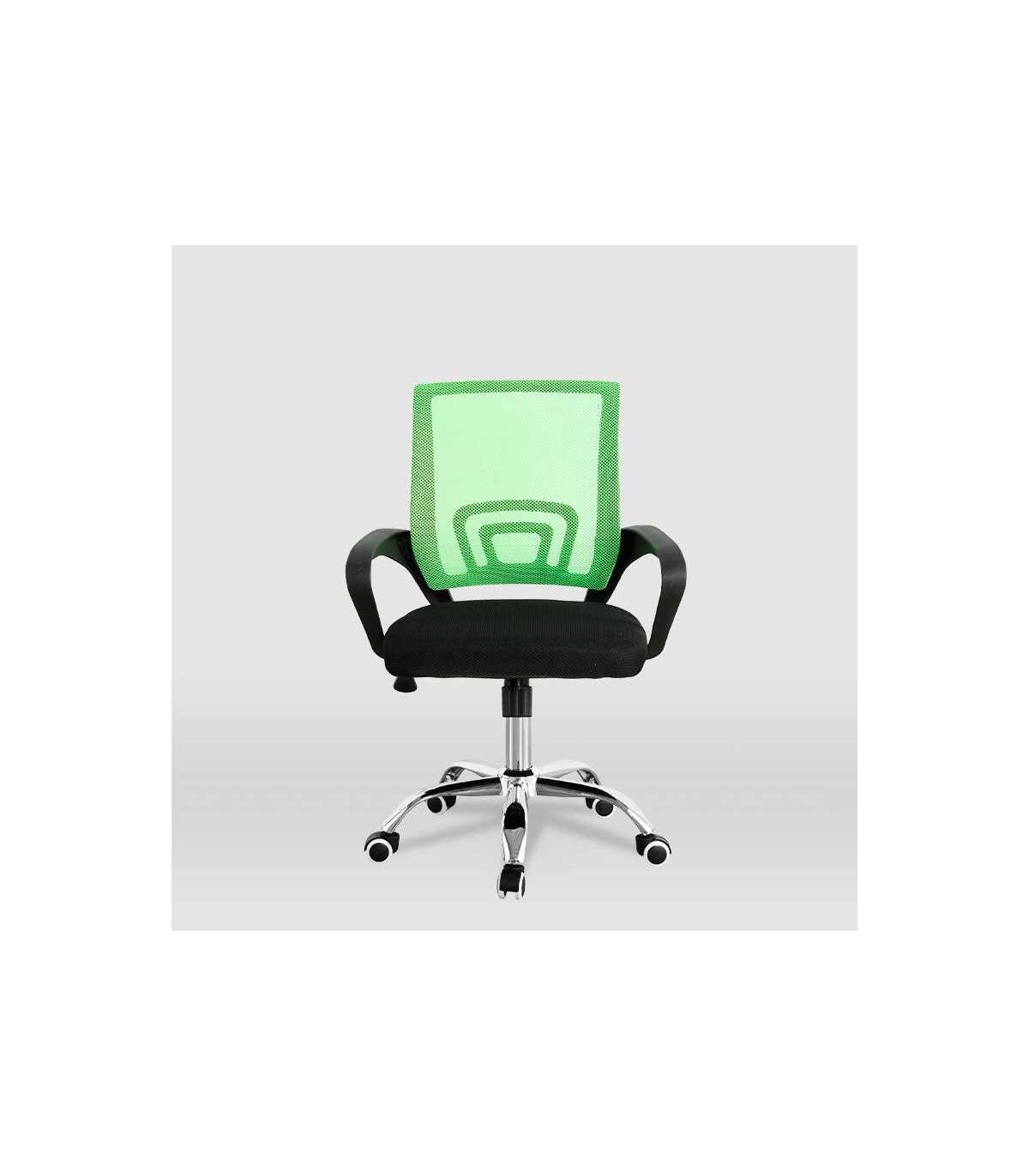 Silla De Estudio Juvenil Martina En Verde Y Negro. Alto: 88-98, Ancho: 57, Fondo: 53.5_1