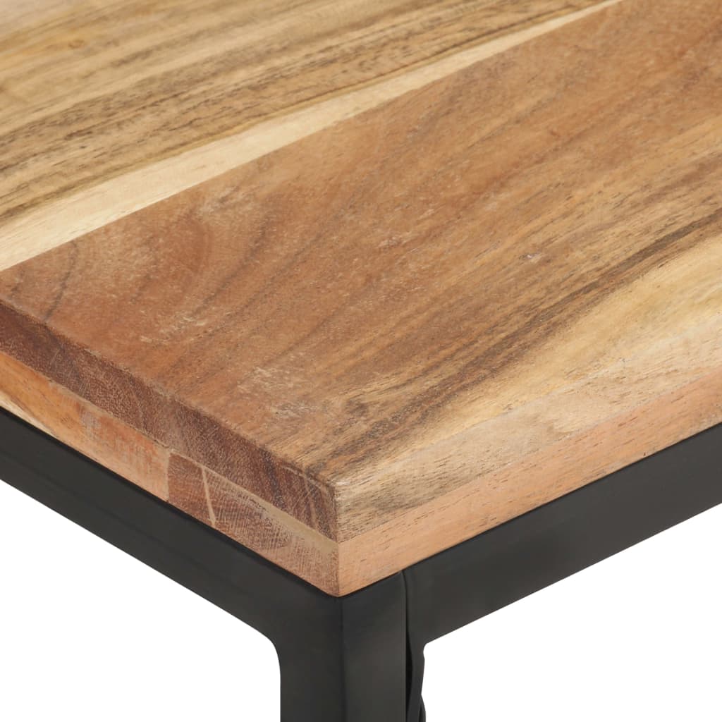 Mesa De Centro De Madera Maciza De Acacia 110x60x35 Cm_2