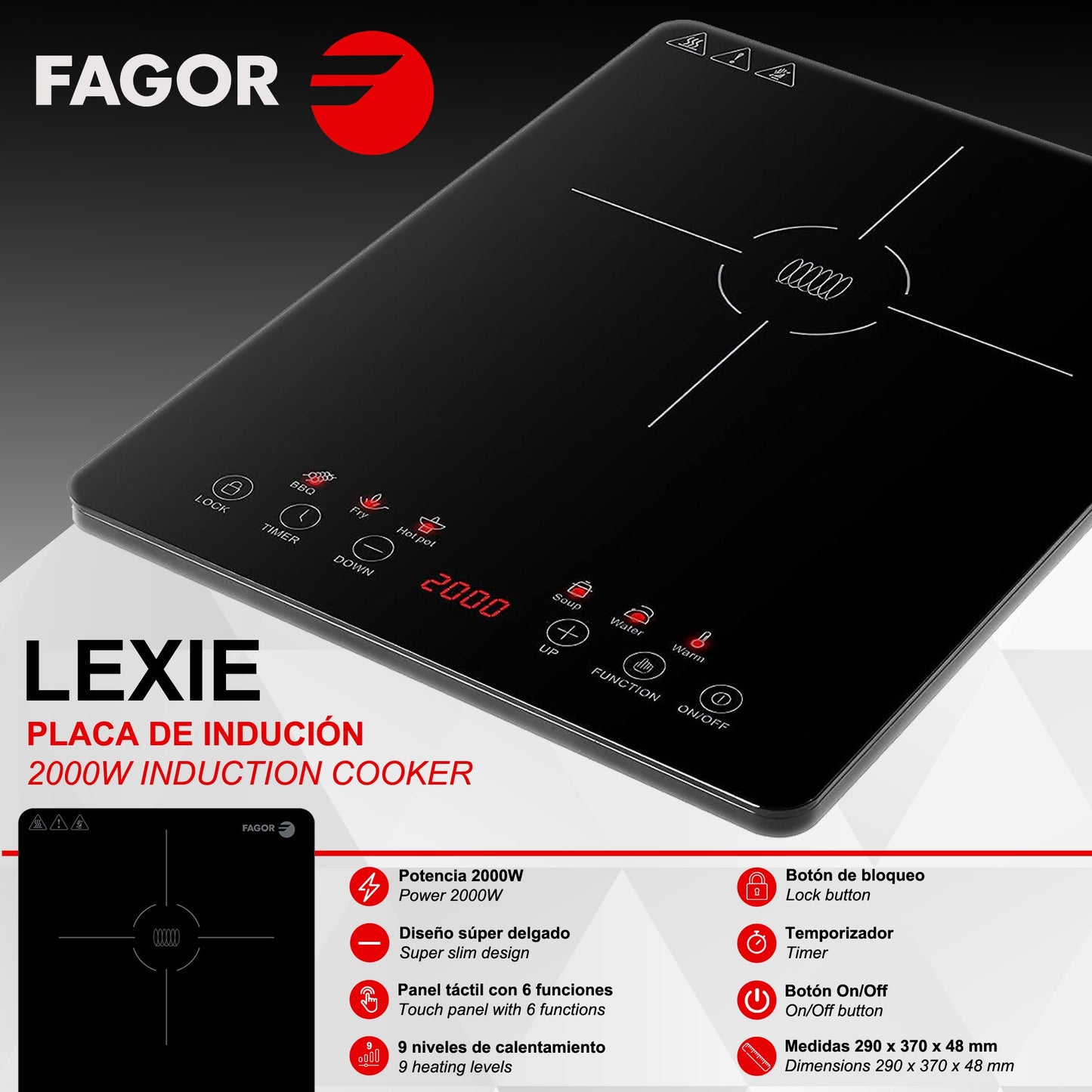 Placa De Induccion Portatil (lexie) 200w_1