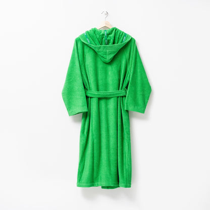 Albornoz Con Capucha M/l 360gsm 100% Algodón Verde Rainbow Be_3
