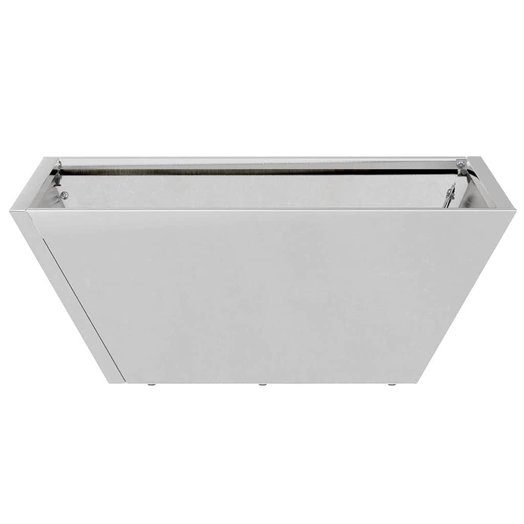 Macetero De Jardín Plateado 40 X 40 X 15 Cm Acero Galvanizado_5