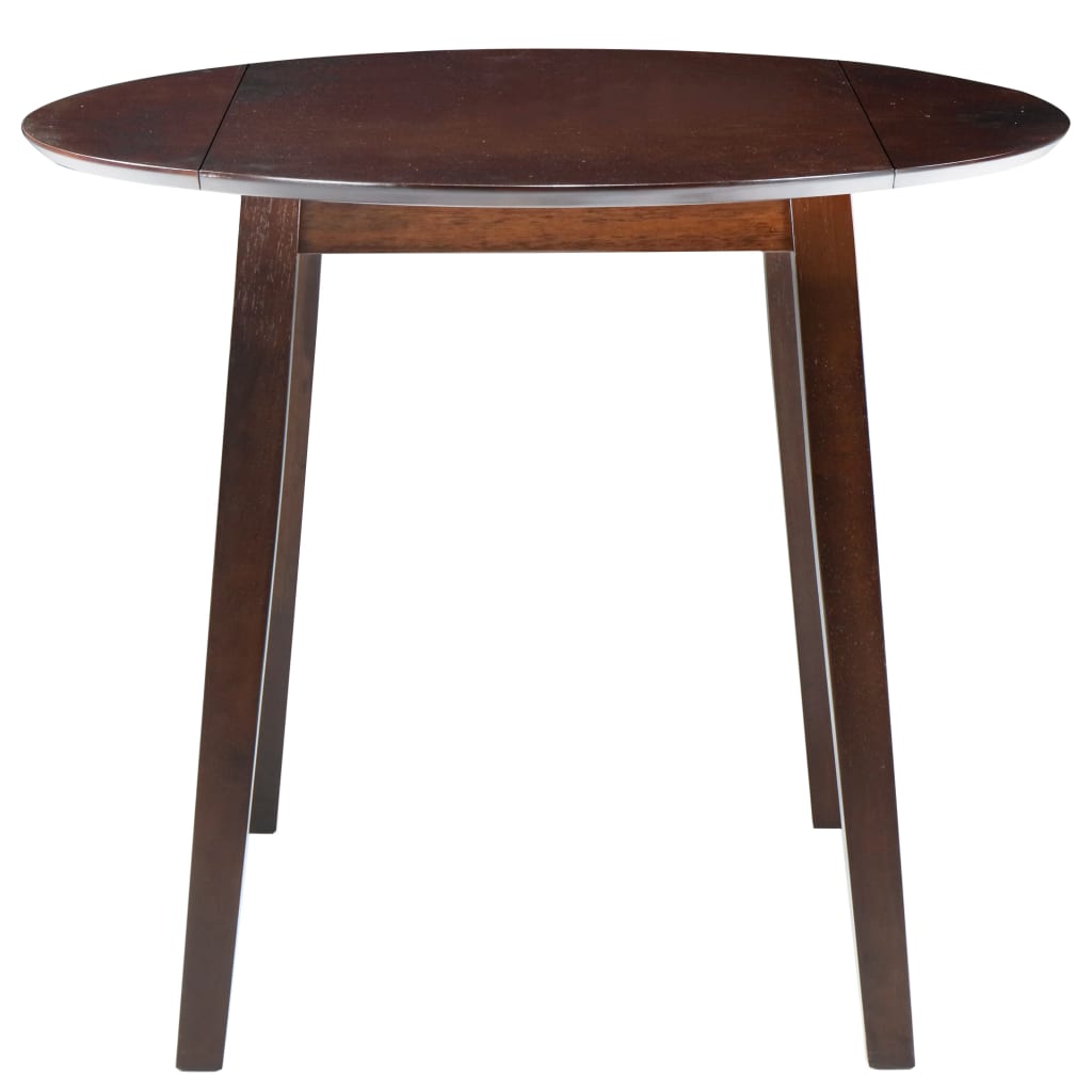 Mesa De Hojas Abatibles Redonda Mdf Marrón_2
