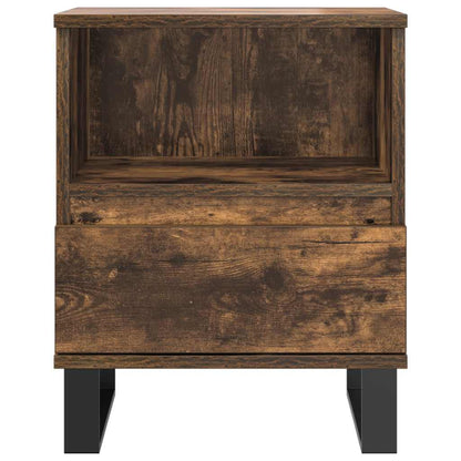 Mesita De Noche Madera De Ingeniería Roble Ahumado 40x35x50 Cm_2