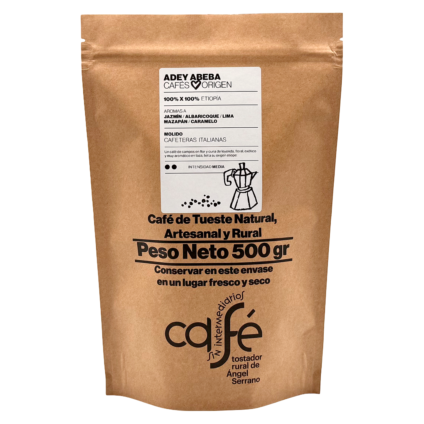 Cafe Sin Intermediarios Café Etiopía Adey Molido Italiana (moka) 500 G_0