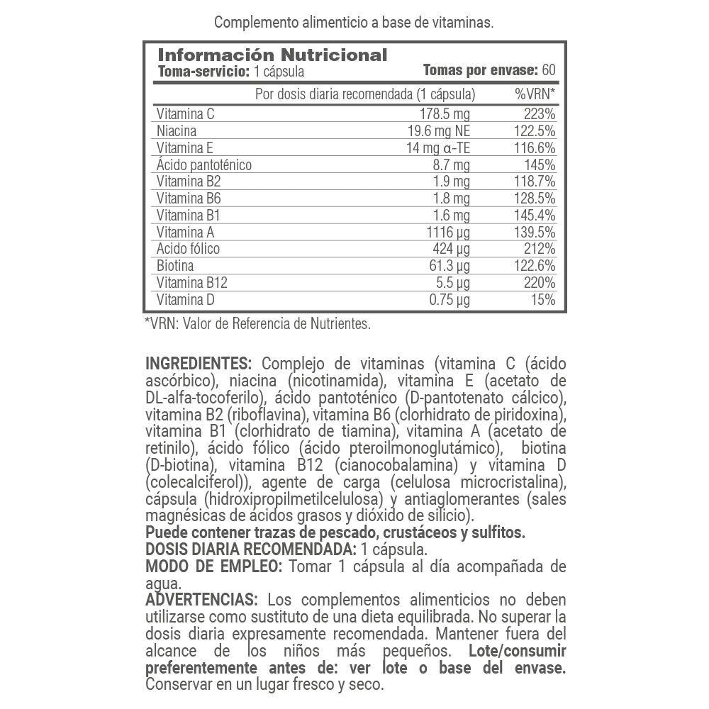 Multi Vitamins+ Dsm® - 60 Cápsulas Vegetales - Aporta Vitalidad - Masmusculo_5