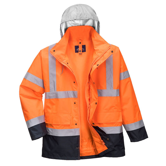 Parka 4 En 1 De Alta Visibilidad Contrast Traffic / Xxl / Amarillo-marino_0