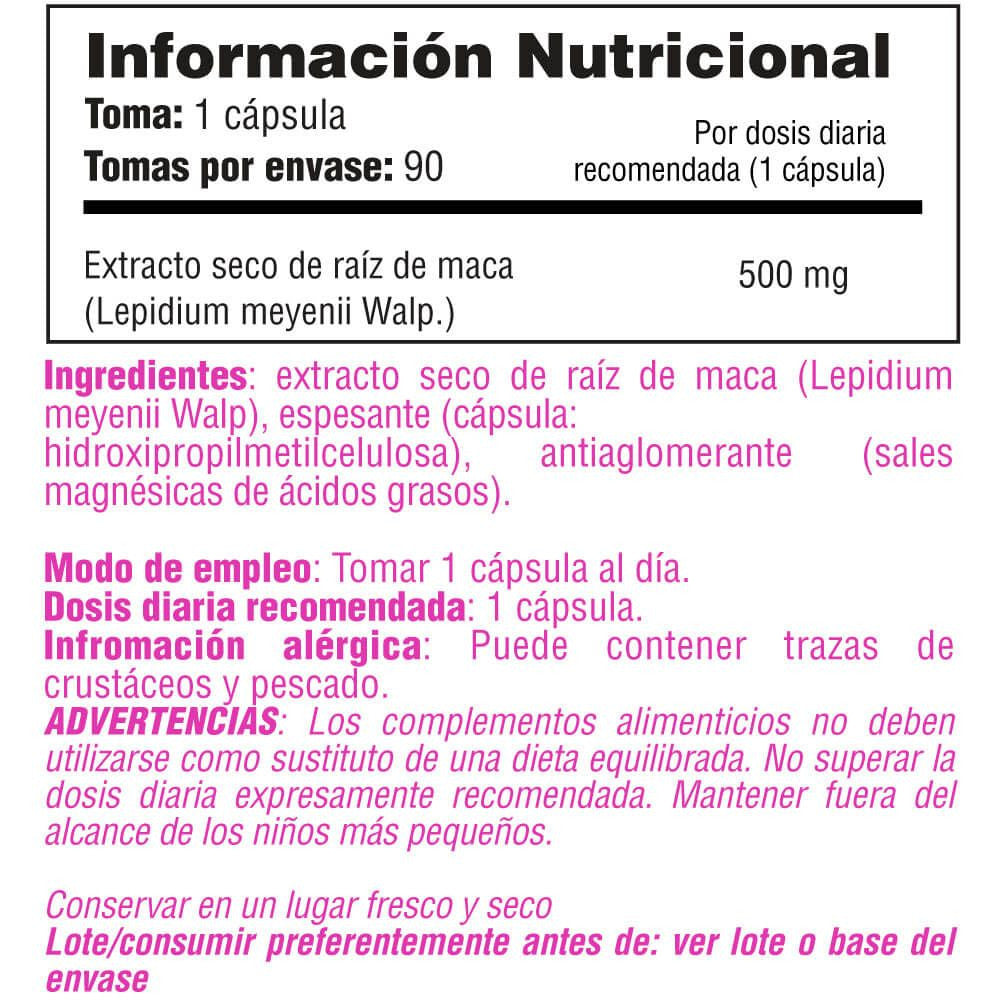 Maca 500mg - 90 Cápsulas - Vigorizantes - Smart Supplements_4