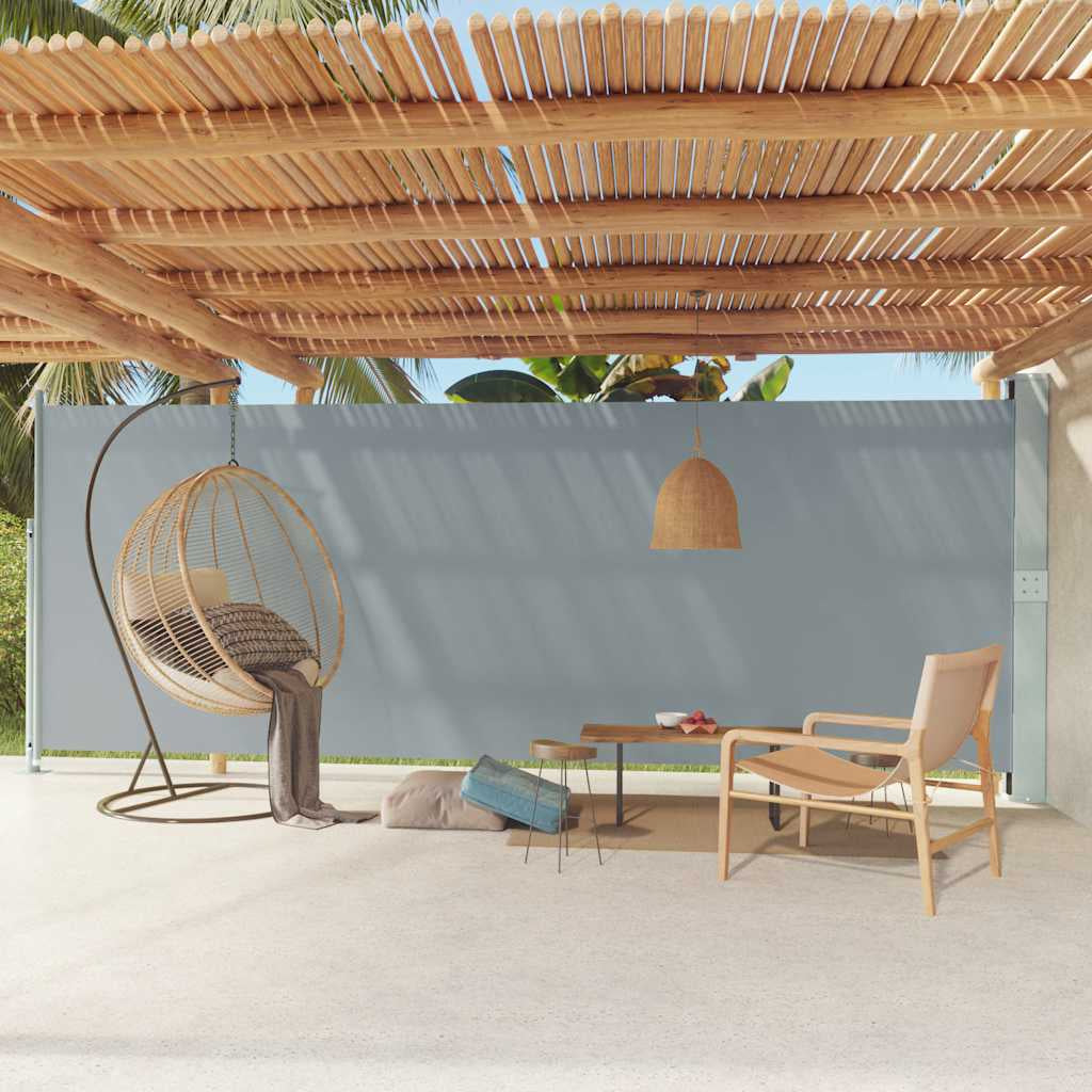 Vidaxl Toldo Lateral Retráctil De Jardín Gris 200x600 Cm_1