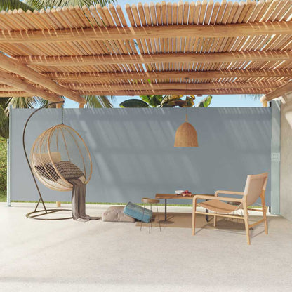 Vidaxl Toldo Lateral Retráctil De Jardín Gris 200x600 Cm_1
