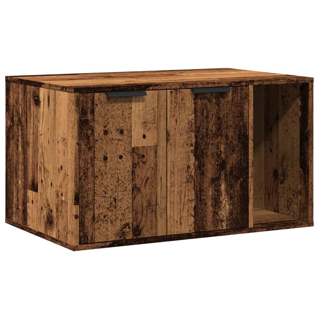 Vidaxl Mueble Arenero De Gatos Madera Ingeniería Envejecida 80x50x45cm_0