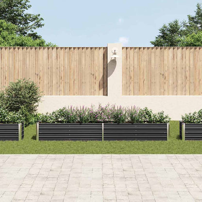 Arriate De Jardín De Acero Galvanizado Antracita 320x40x45 Cm_2