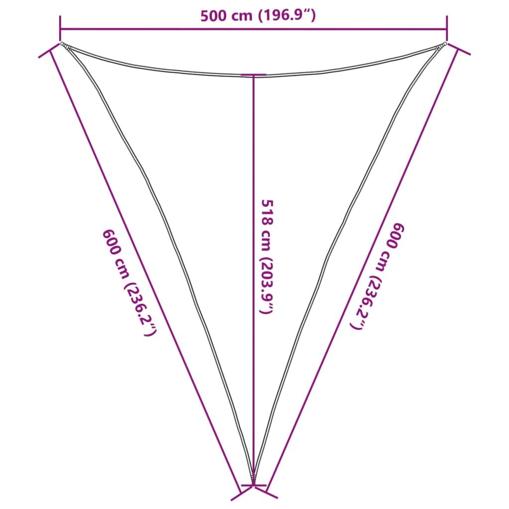 Vidaxl Toldo De Vela Hdpe Marrón 160 G/m² 5x6x6 M_2