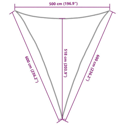 Vidaxl Toldo De Vela Hdpe Marrón 160 G/m² 5x6x6 M_2