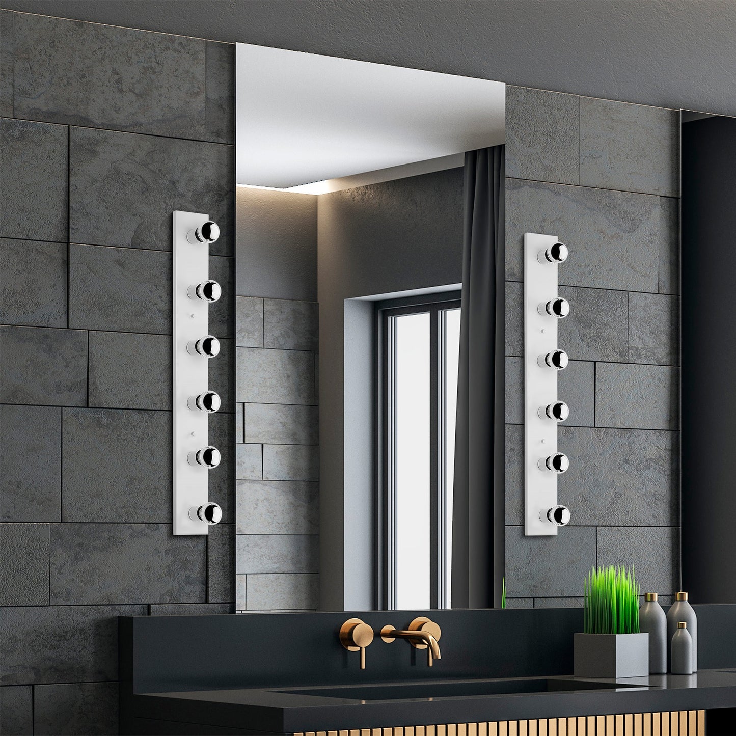 Aplique De Pared, Metal , Blanco, 10x10x91, Casquillo 6 X E27 Max 40 W_4