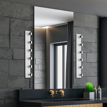 Aplique De Pared, Metal , Blanco, 10x10x91, Casquillo 6 X E27 Max 40 W_4