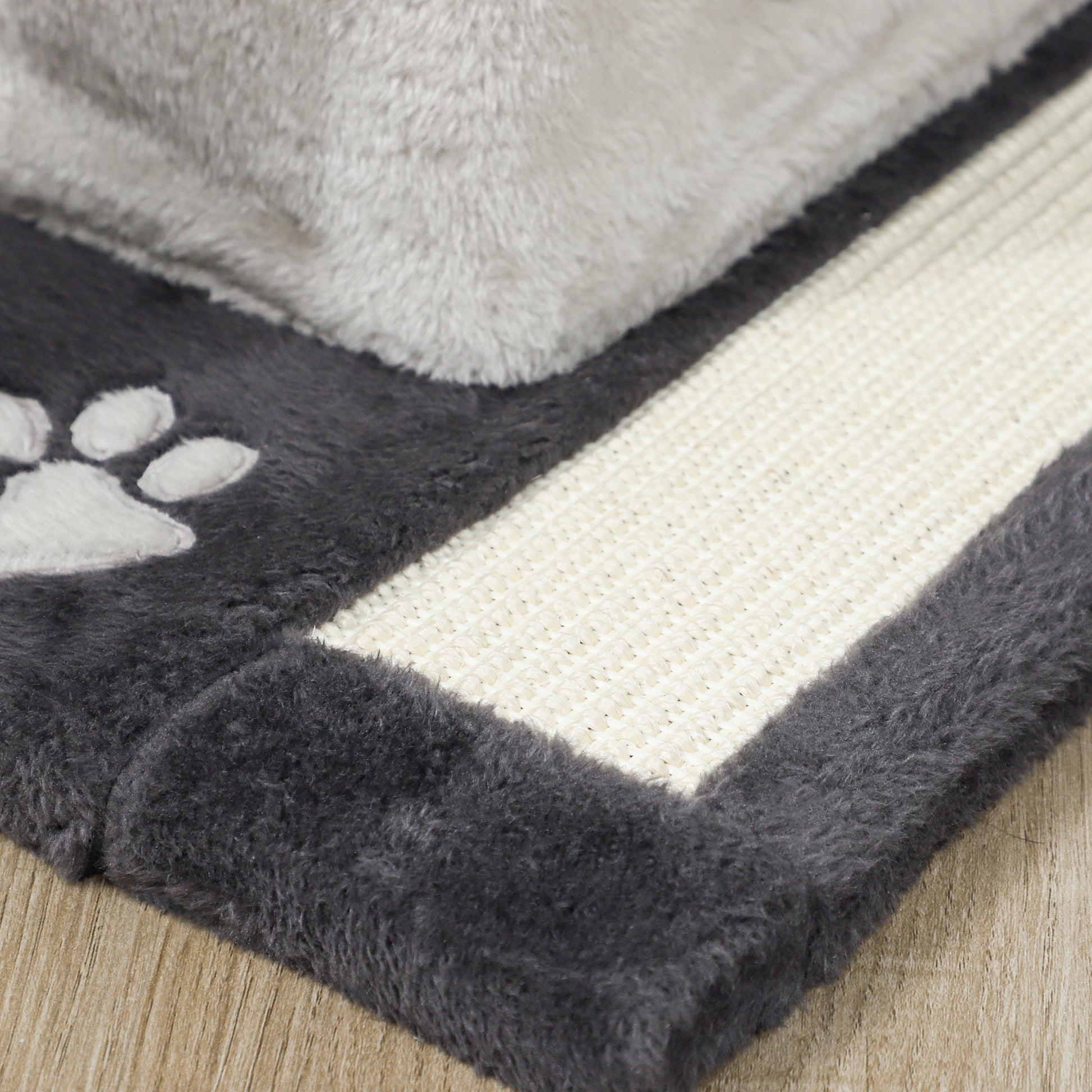 Pawhut Árbol Rascador Para Gatos 85 Cm Con Plataformas Cueva Gris Claro Y Negro_3
