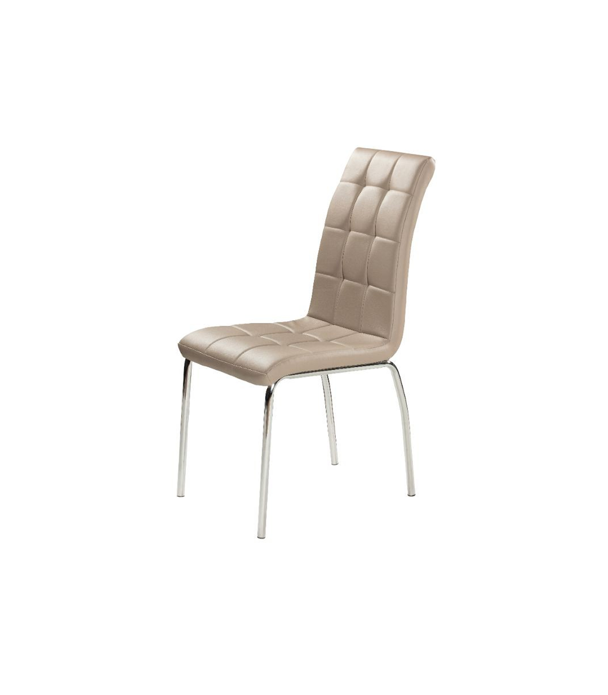 Silla Borja Dc-1107 Tapizada En Simil Piel Arena, 96cm(alto) 42cm(ancho) 60cm(largo)_0