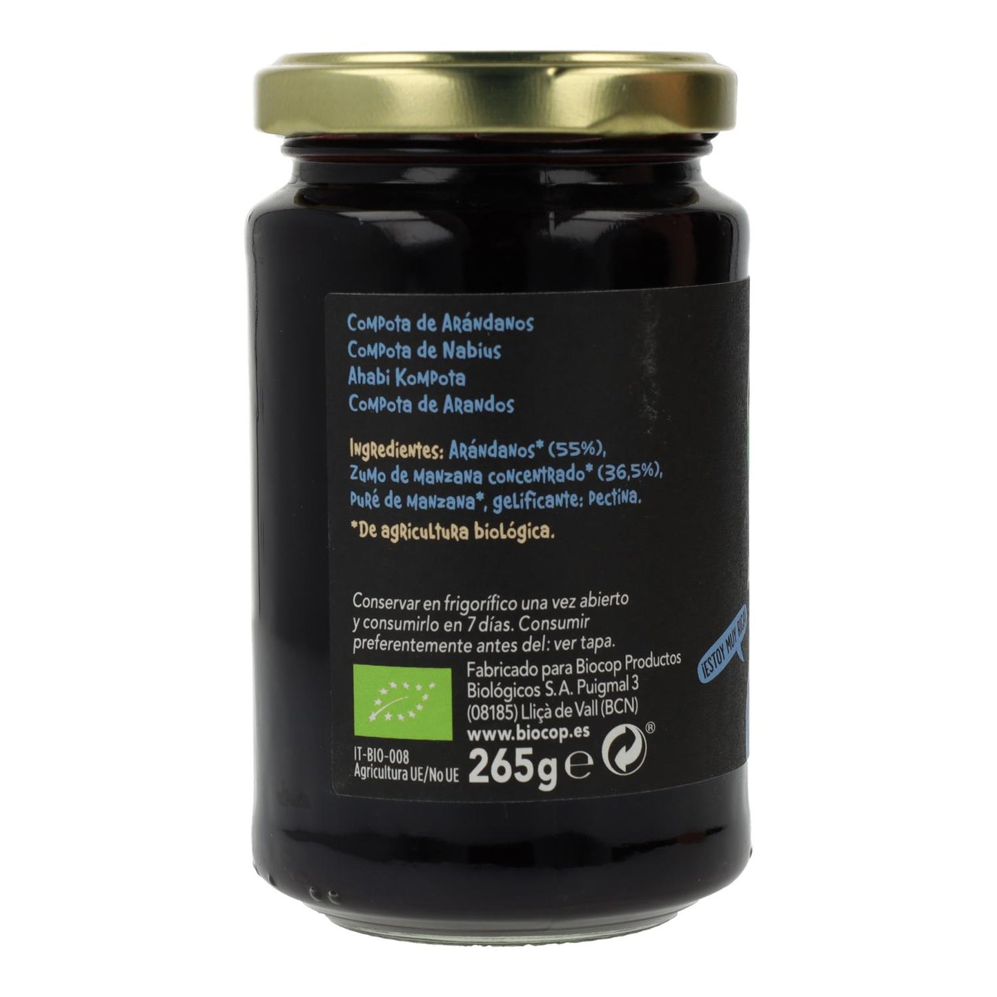 Compota de Arándanos BIO Biocop, 265g