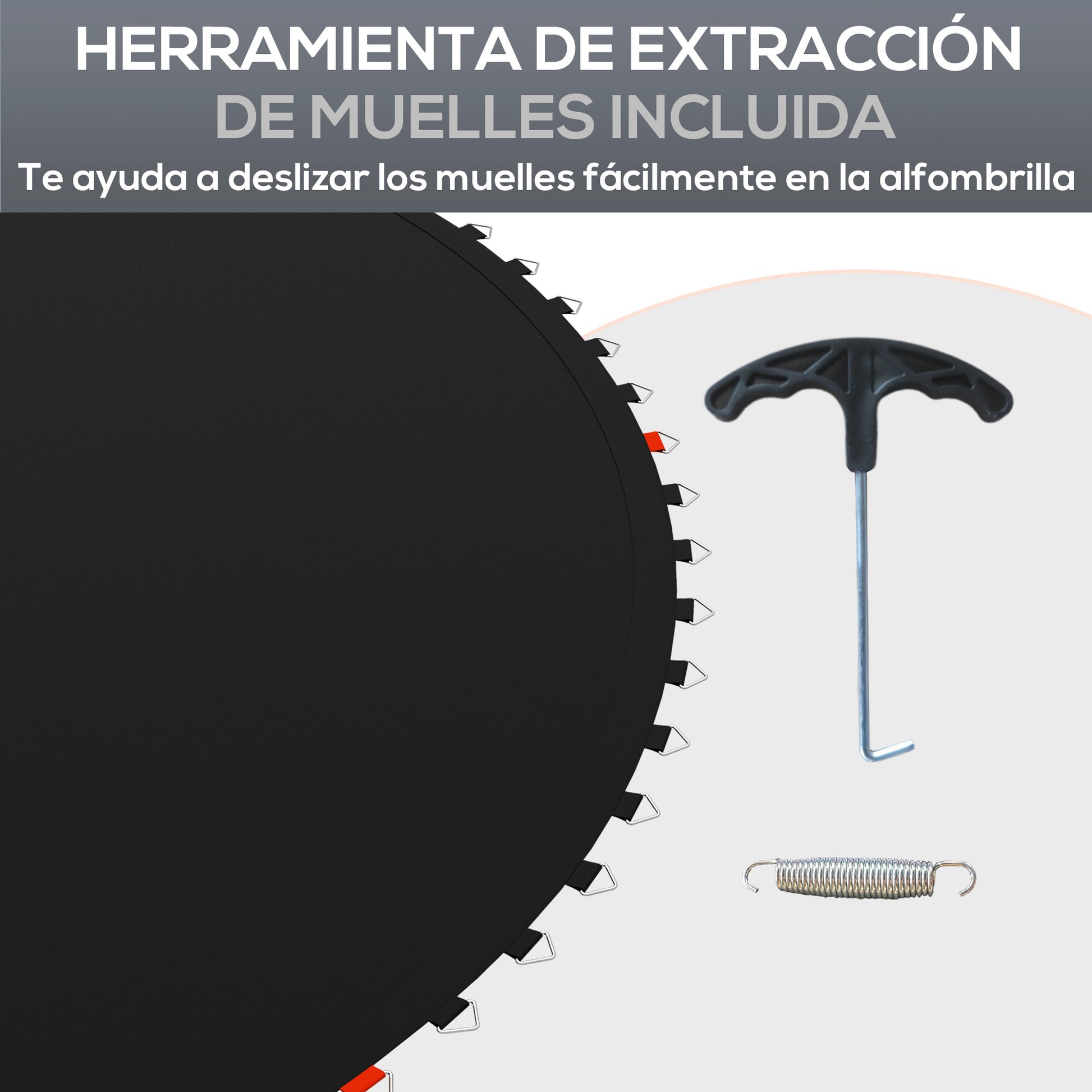 Sportnow Tapete De Repuesto Para Trampolín De 8 Pies Redondo Ø202 Cm Negro_5