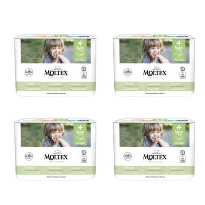 Pack ahorro Pañales T4 (9-15 kg) Moltex Pure & Nature,  200 Uds