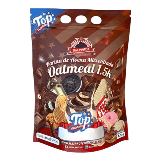 Oatmeal-harina De Avena Top Flavors 1.5 Kg Turrón Crujiente Chocolate Blanco_0