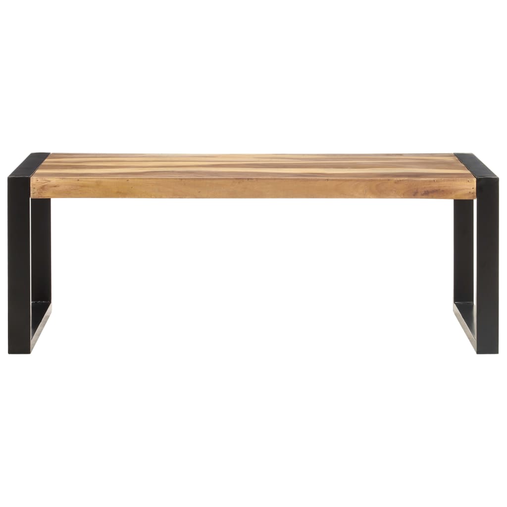 Mesa De Centro De Madera Maciza 110x60x40 Cm_0