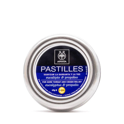 Pastillas Para el Dolor de Garganta y Tos Eucalipto y Propóleo Apivita 45 g