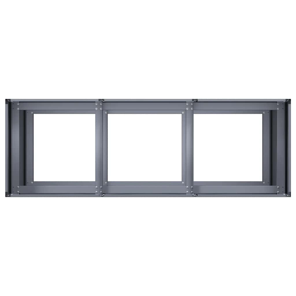 Jardinera De Acero Laminado En Frío Antracita 120x40x80 Cm_4