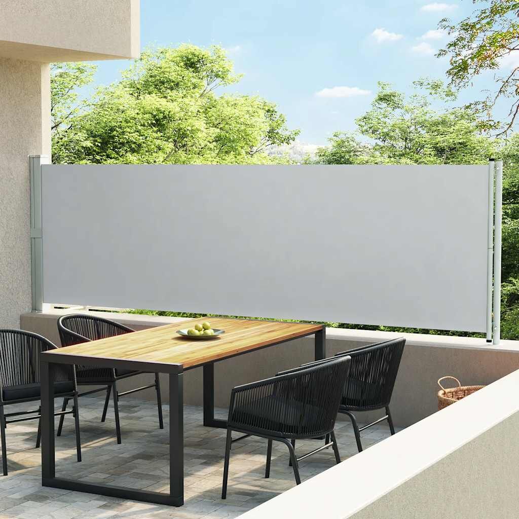 Vidaxl Toldo Lateral Retráctil Para Patio Gris 140x600 Cm_1