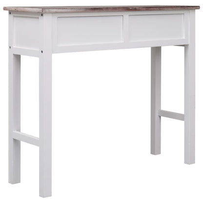 Mesa Consola De Madera Marrón 90x30x77 Cm_3