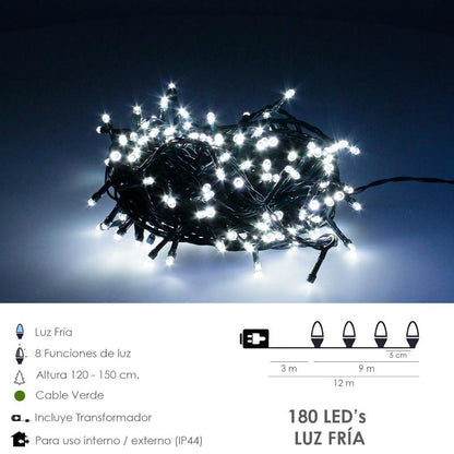 Guirnalda Luces Navidad 500 Leds Color Blanco Frio Luz Navidad Interiores Y Exteriores Ip44_1