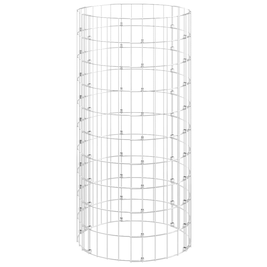 Poste Circular De Gaviones Acero Galvanizado Ø50x100 Cm / Vetonek_2