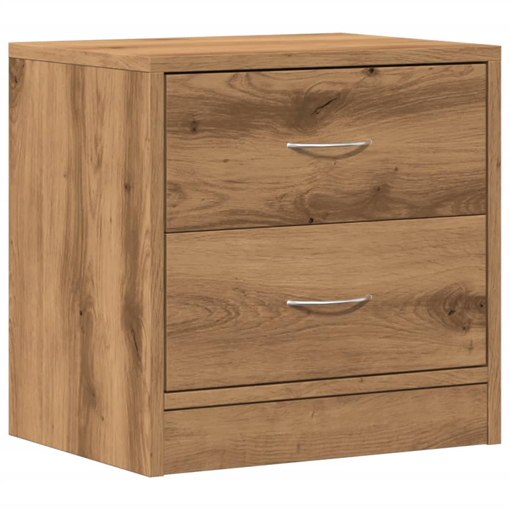 Mesita De Noche Madera De Ingeniería Roble Artisian 40x30x40 Cm_0
