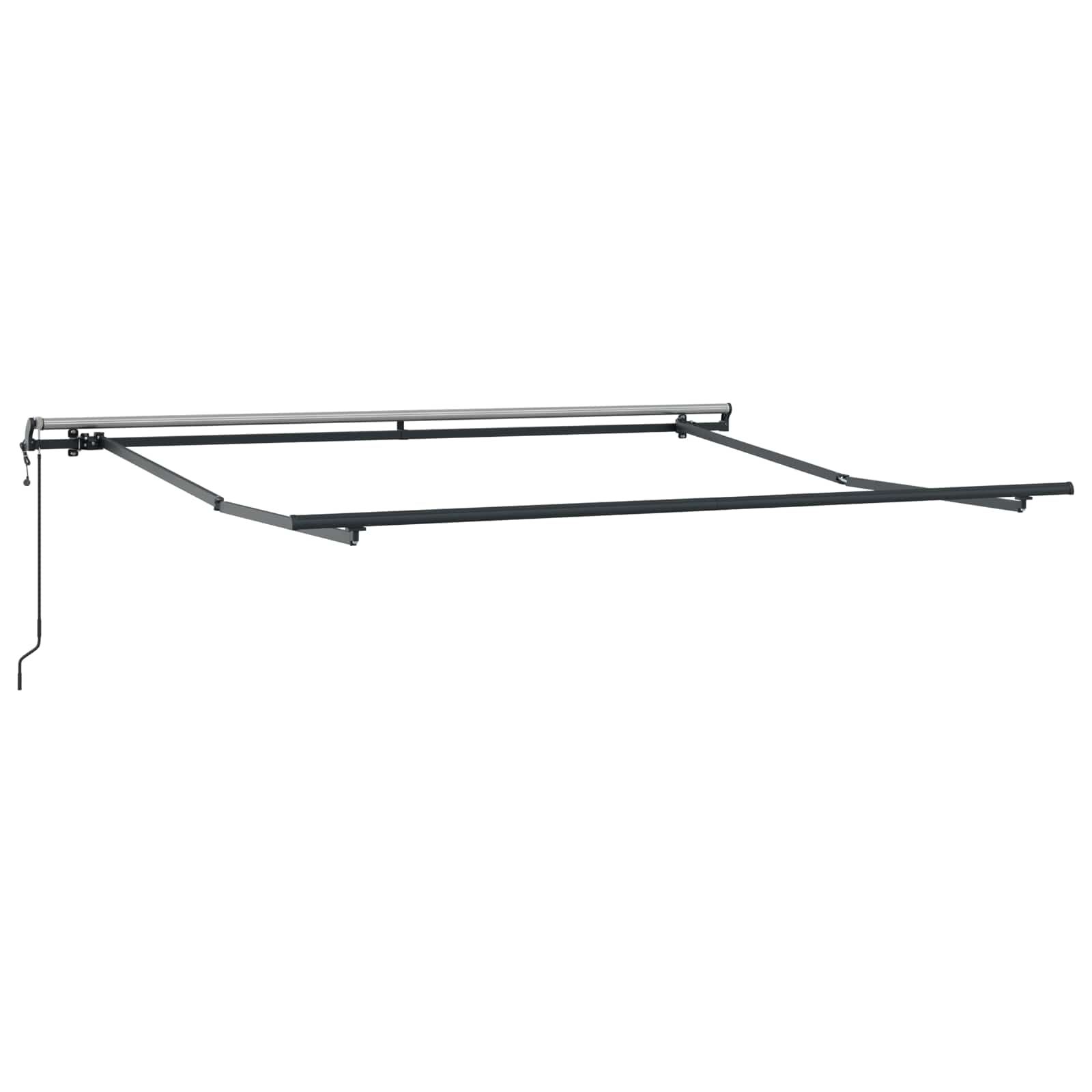Toldo Retráctil Rojo Y Blanco 300 X 250 Cm Tela Y Aluminio_4