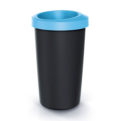 Cubo De Reciclaje 25l Keden En Plástico Con Práctica Tapa Abierta Color Azul._0