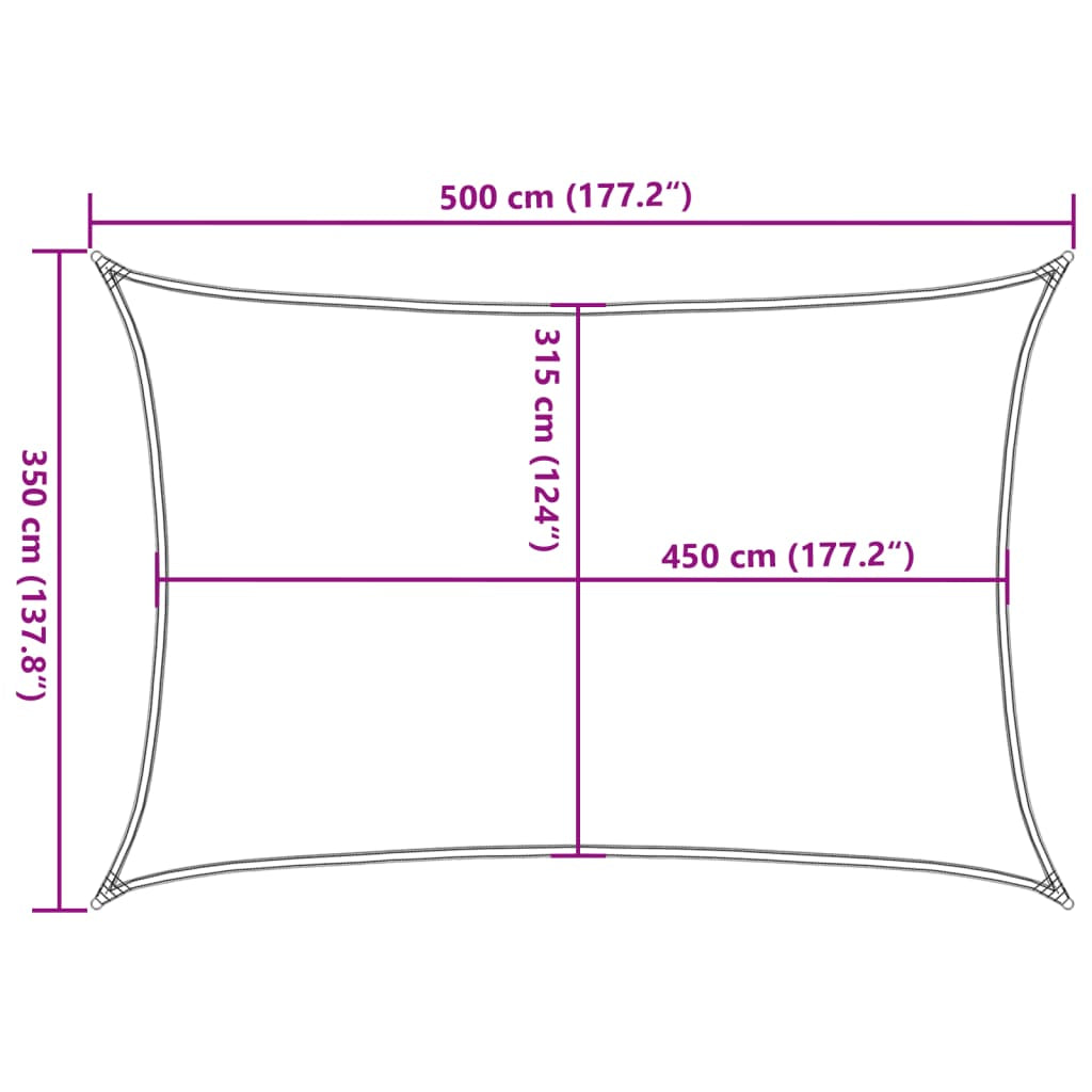 Vidaxl Toldo De Vela Blanco Hdpe 160 G/m² 3,5x5 M_2