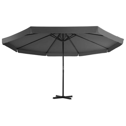 Vidaxl Sombrilla De Jardín Con Palo De Aluminio Gris Antracita 500 Cm_1